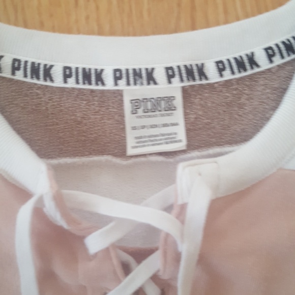 PINK Color Block Laced Up Sweater - Picture 3 of 6